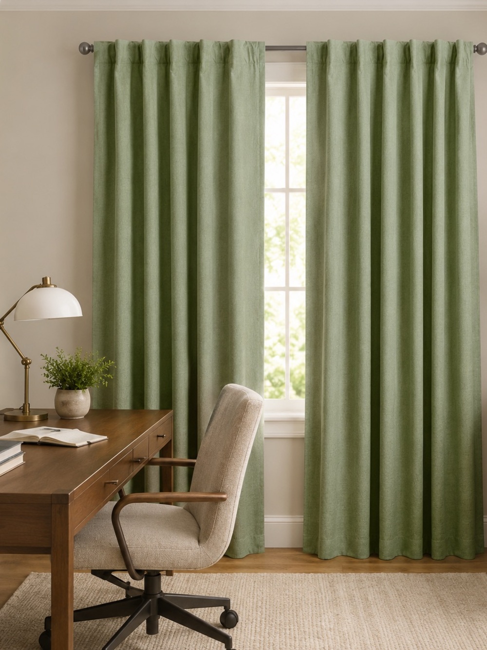 Town & Country Luxe Sage Blackout Curtains 50x84 Set of 2